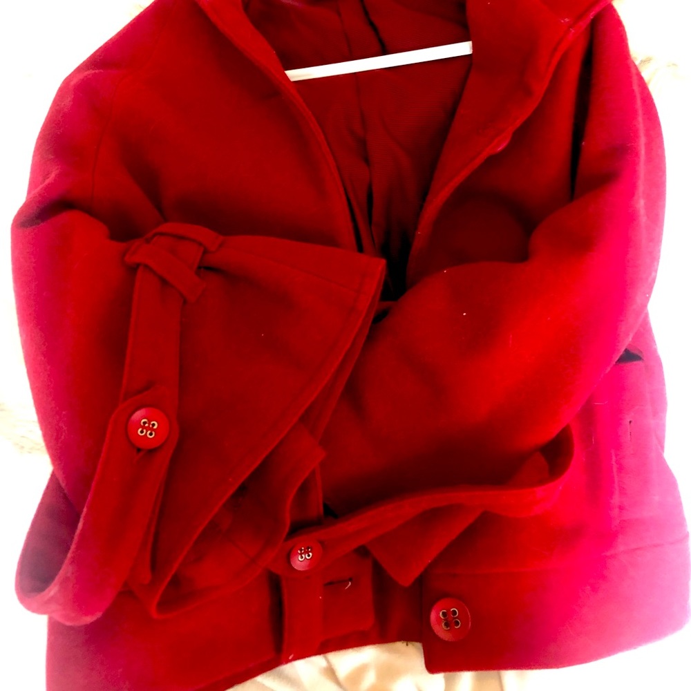 Beau Manteau rouge, modèle large, taille S ou M